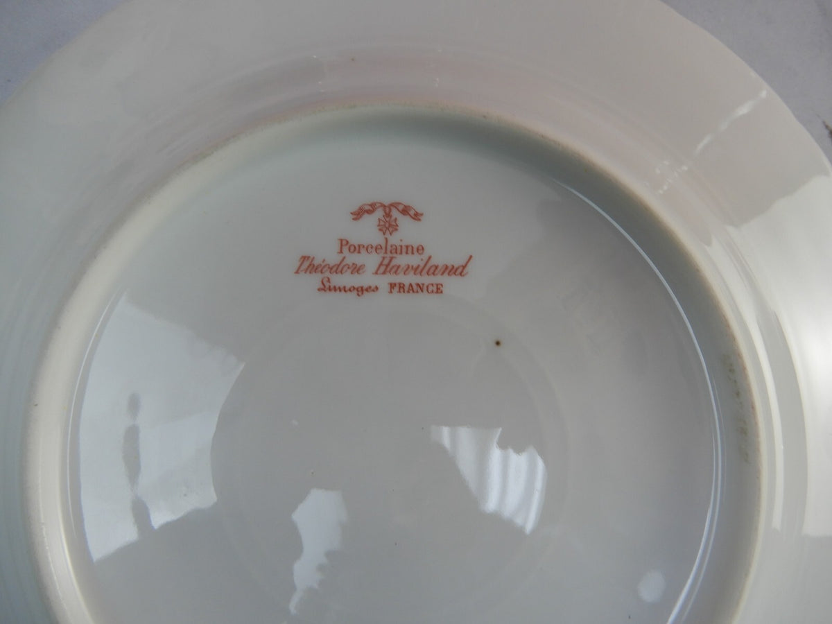 Vintage Theodore Haviland Limoges Porcelain Set of Two 8" Salad Plates