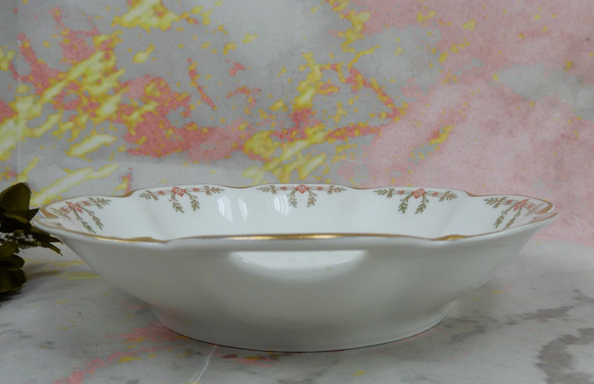 Vintage Haviland Limoges Schleiger 580 Pattern Scalloped Edge Single Handle Bowl