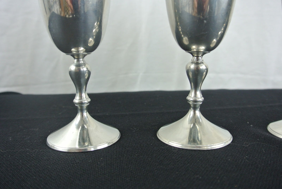 Set of 4 Selangor Pewter Goblets Glasses Sovereign Collection