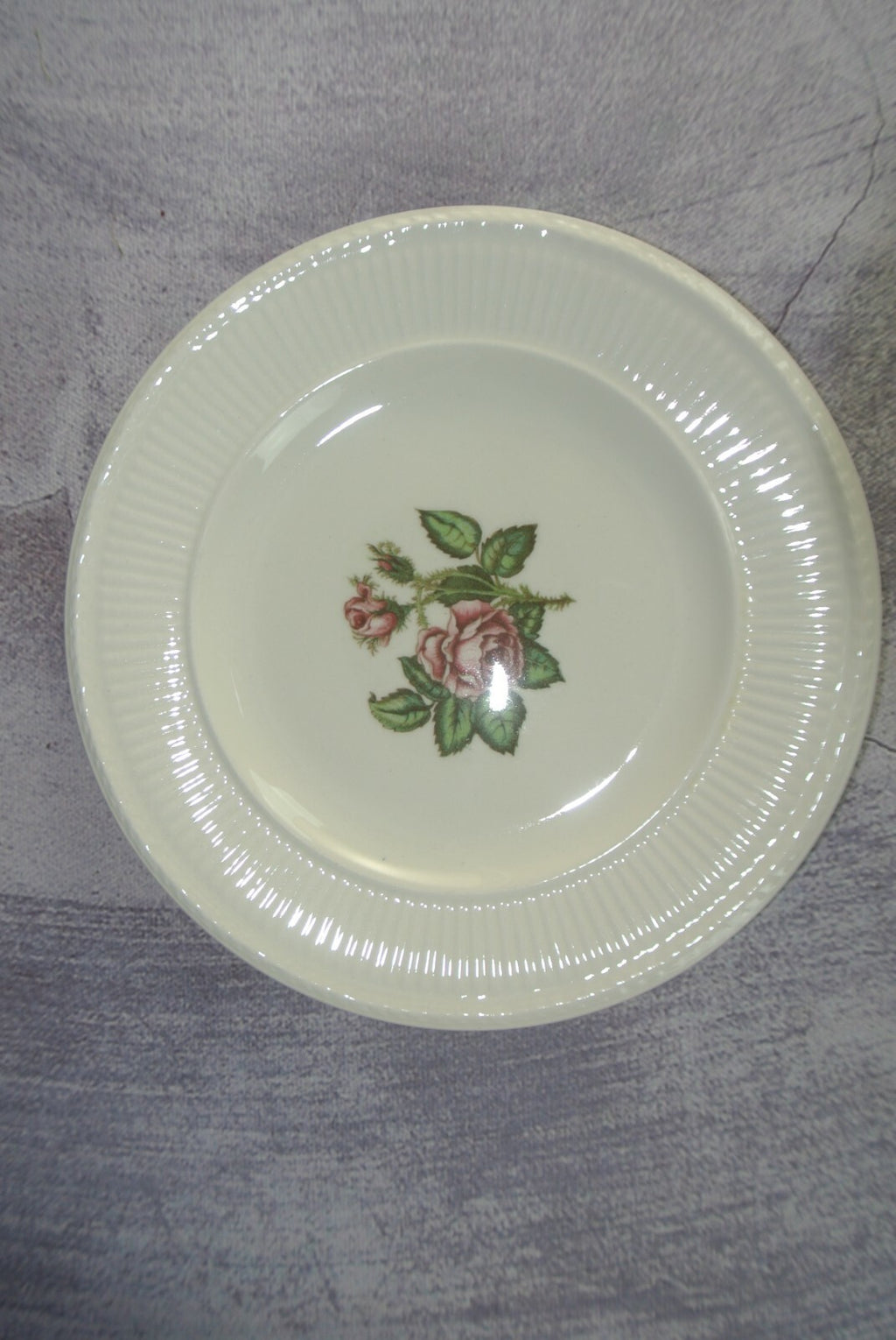 Vintage Wedgewood & Barlaston of Etruria "Moss Rose" B/B Plate Set Of 4