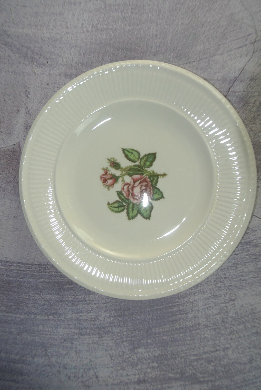 Vintage Wedgewood & Barlaston of Etruria "Moss Rose" B/B Plate Set Of 4