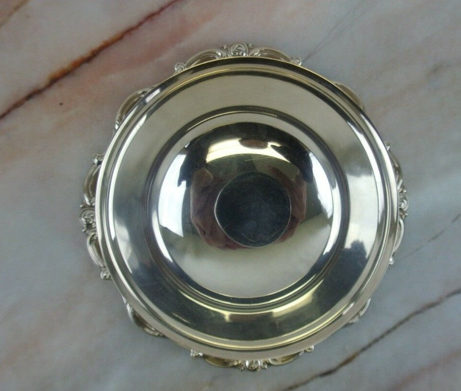 Vintage Gorham E P Silverplate Rondo Round Gravy Sauce with Attached Under Plate