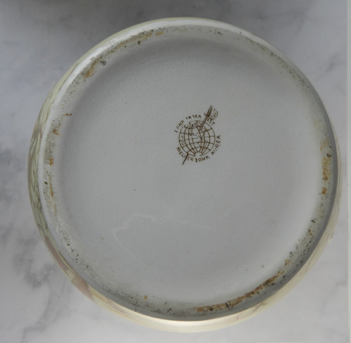 Antique Alba China Bona Fama Melior Ironstone Pottery Wash Bowl and Pitcher Set