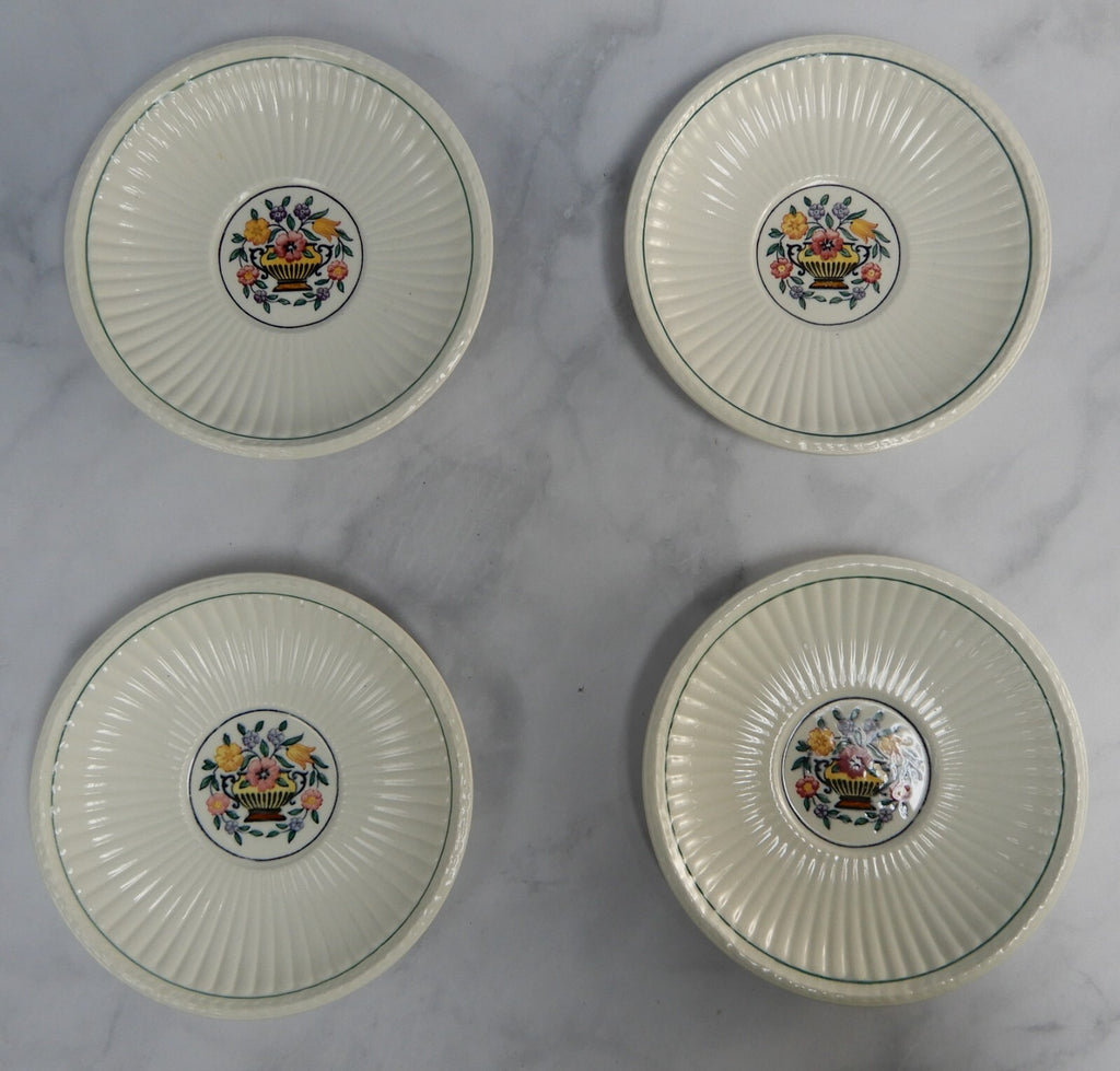 4 Wedgewood Trentham Red China Cups and Saucers Dated August /1 /1922