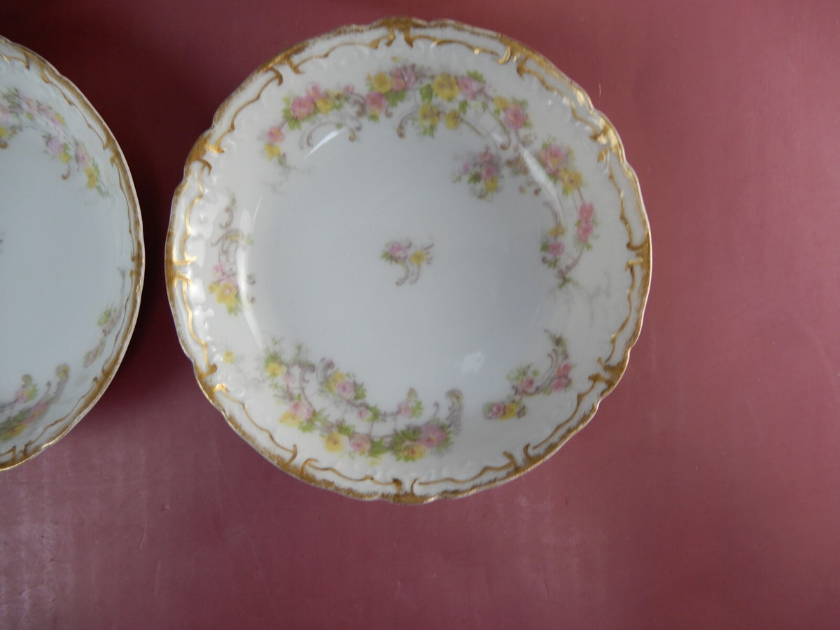 Haviland Limoges France Schleiger 475e Hand Painted Four Berry/Fruit Bowls 5”