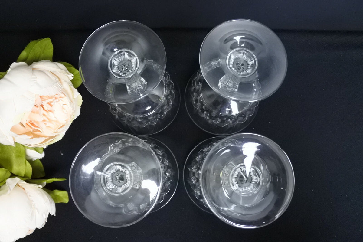 Set Of 4 Glass Dessert/Sherbet Glasses