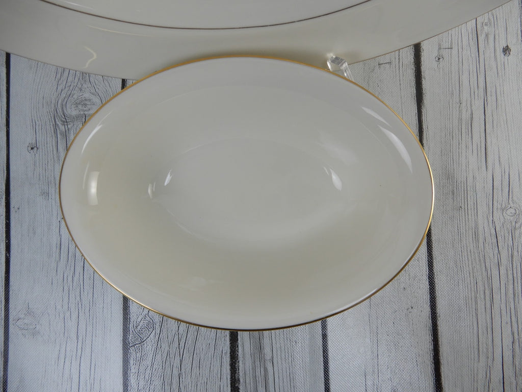 Vintage Pickard Gold Horizon~Set Of Platter,Oval Bowl,Gravy Boat  Made in U.S.A.