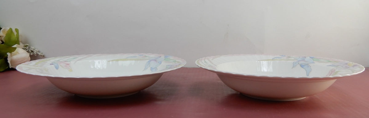 Two Serving Bowls of Petite Mikasa Bone Pink Melody L9810