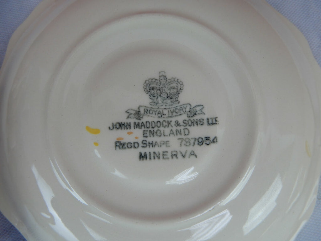 Set of 5 Vintage John Maddock & Sons "Meadow Flowers" Small Cup and Saucers