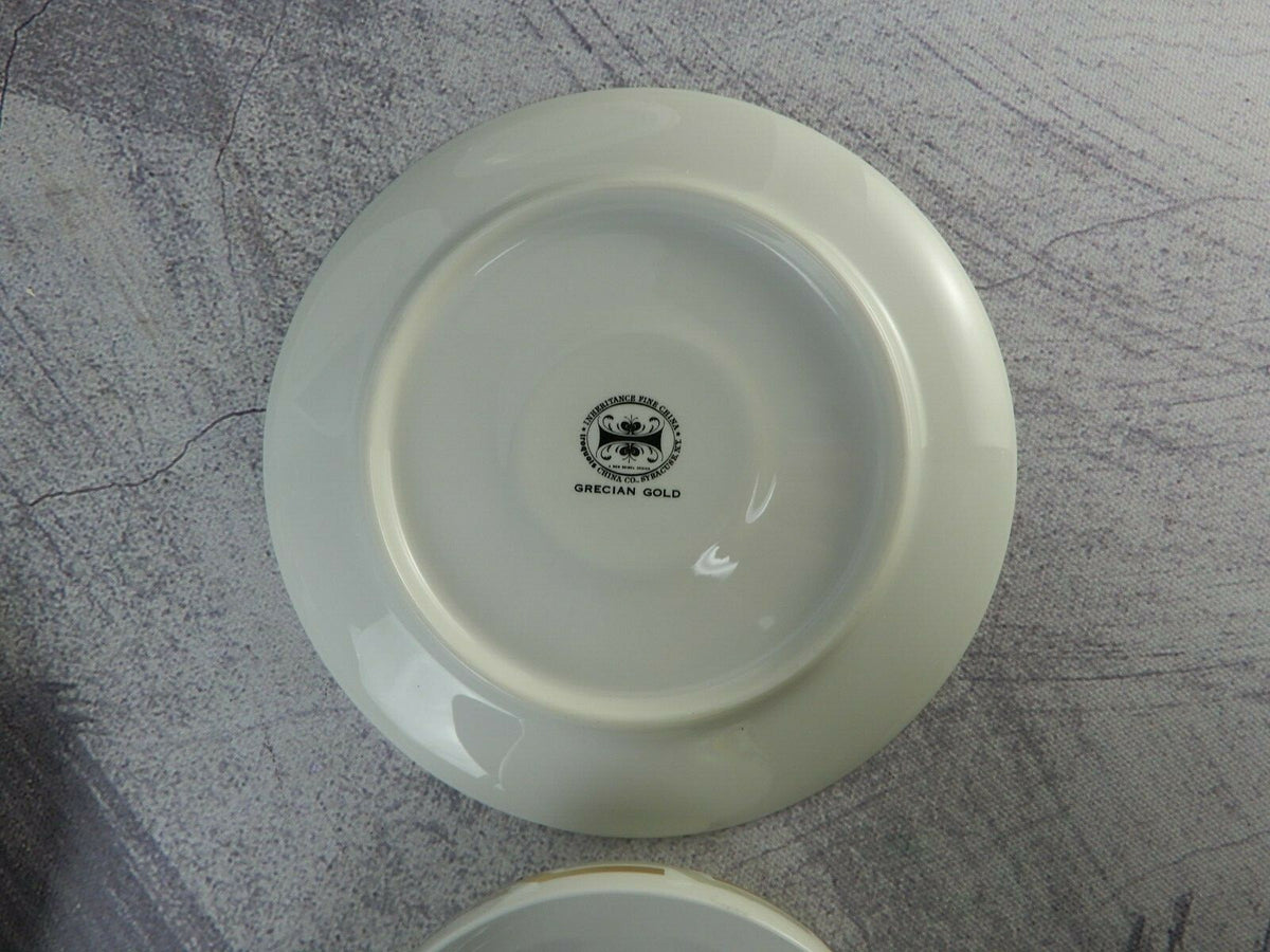 Vintage Iroquois Inheritance China GRECIAN GOLD 4 Piece Place Settings for 2