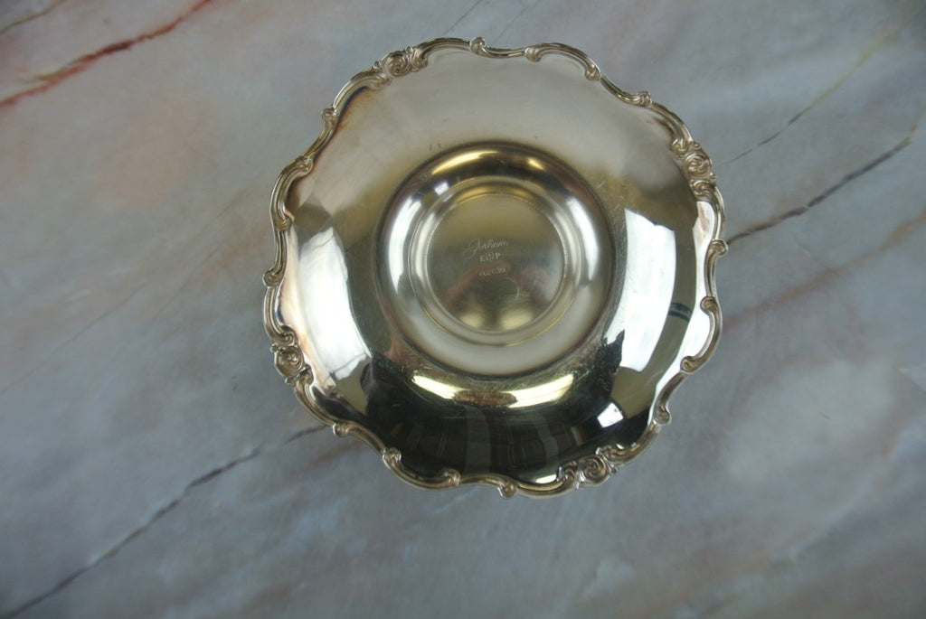 Vintage Gorham E P Silverplate Rondo Round Gravy Sauce with Attached Under Plate