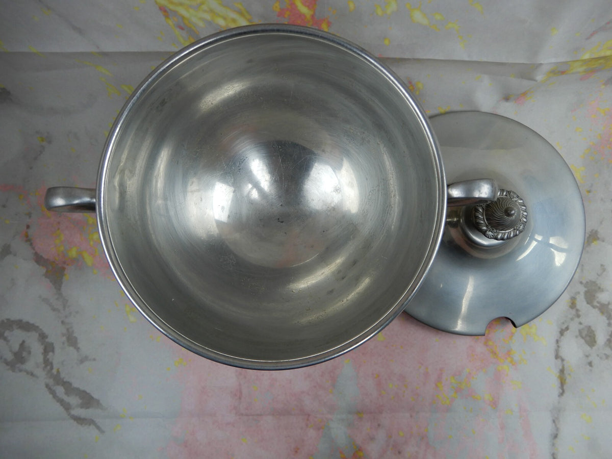 Vintage Boardman Colonial Pewter Tureen/Grog Bowl W/Lid No Ladle