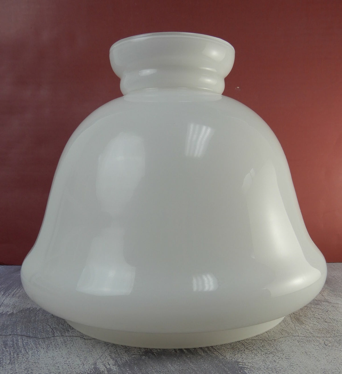 Vintage Milk Glass Art Deco White Shade for Lamp 10-1/2" Tall