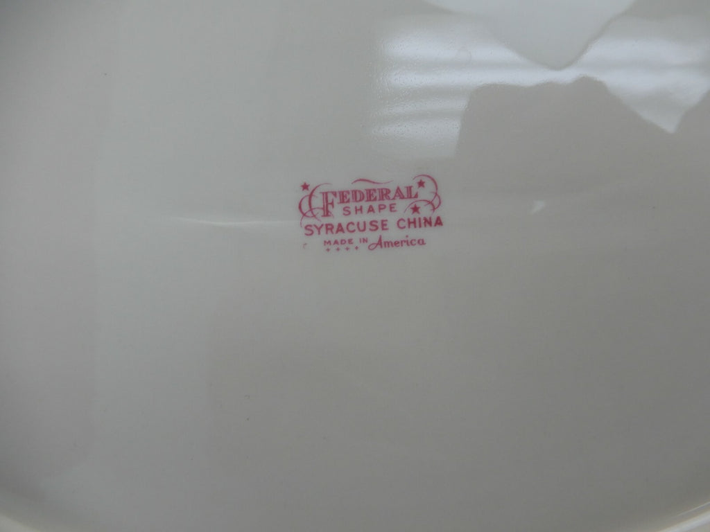 Set of Oval Bowl and 12" Platter  Syracuse Briarcliff China Federal Shape