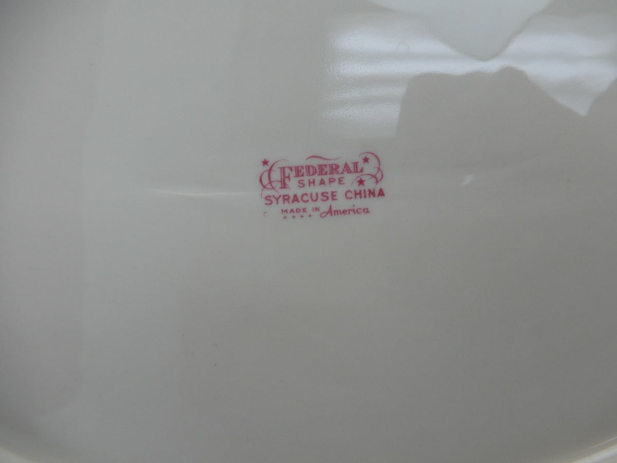 Set of Oval Bowl and 12" Platter  Syracuse Briarcliff China Federal Shape