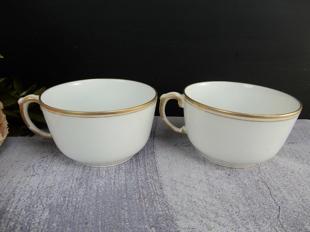 Vintage D&C Delinieres and Cie.Gold Rimmed Tea /Coffee Cups Set Of 5 No saucers