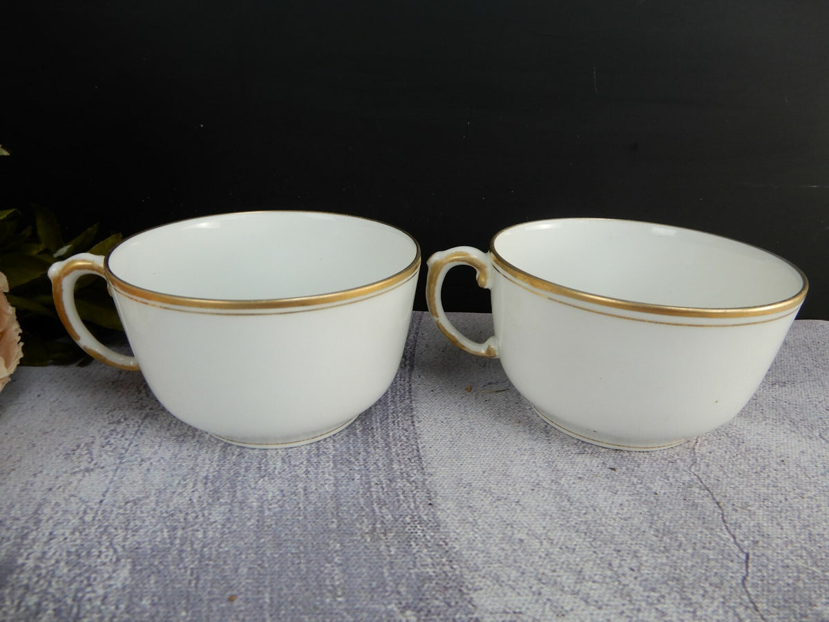 Vintage D&C Delinieres and Cie.Gold Rimmed Tea /Coffee Cups Set Of 5 No saucers