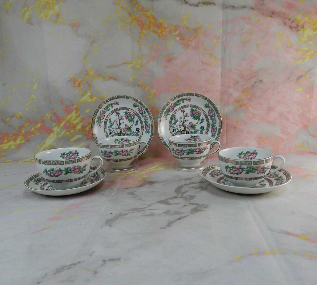 Set of 4 Myott Son&Co. England" Indian Tree" Cups and Sauces
