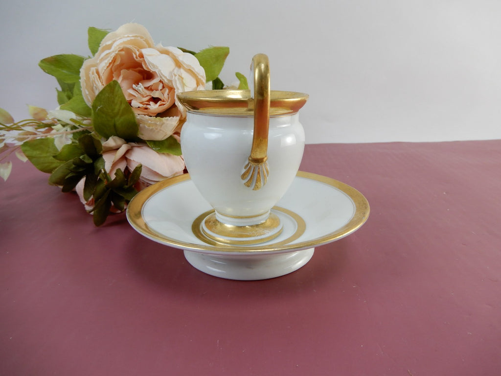 Vintage Old Paris Chocolate Cup & Saucer
