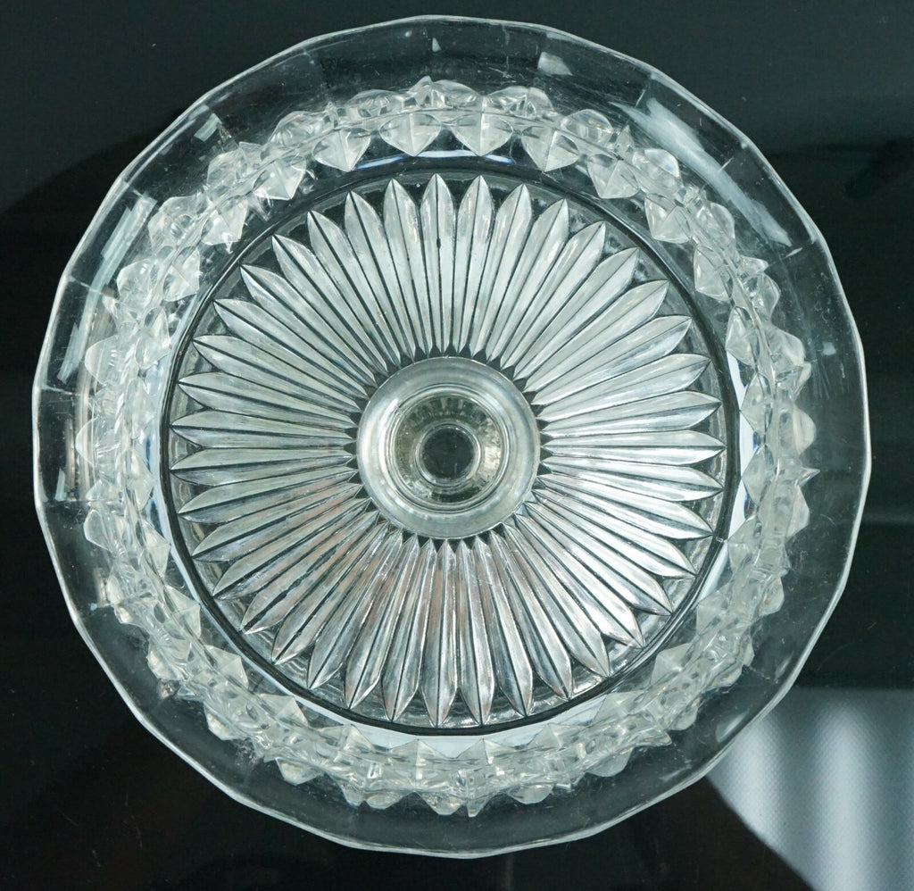 vintage Pressed Glass Pedestal Compote Candy Dish/Bowl Home Decor
