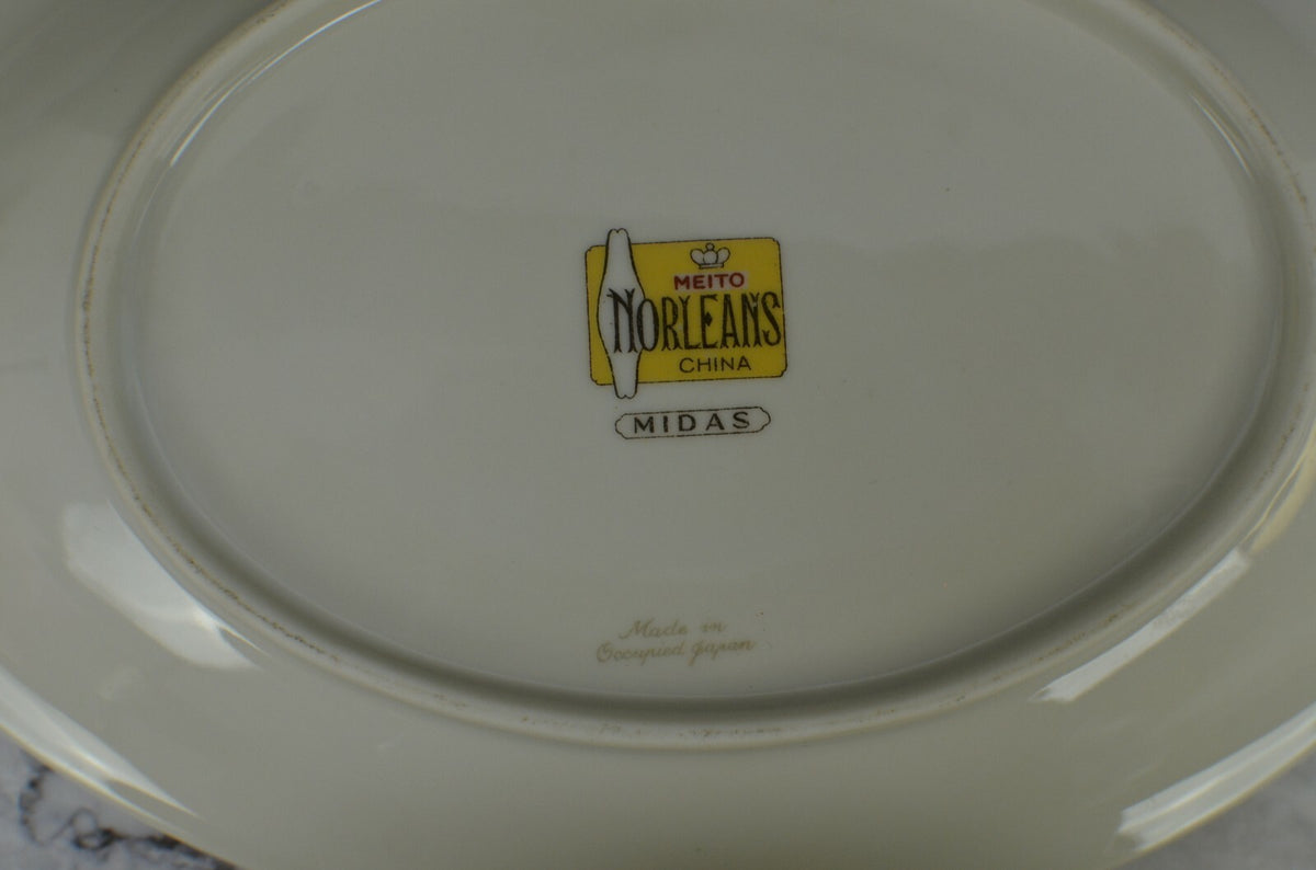 Vtge Gravy Boat & Underplate Norleans Midas Harvest Wheat China Occupied Japan