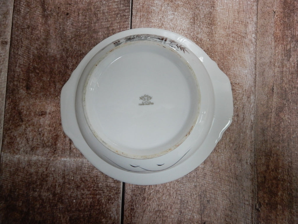 Kutani NS China Hand Painted Round Lidded Vegetable Bowl