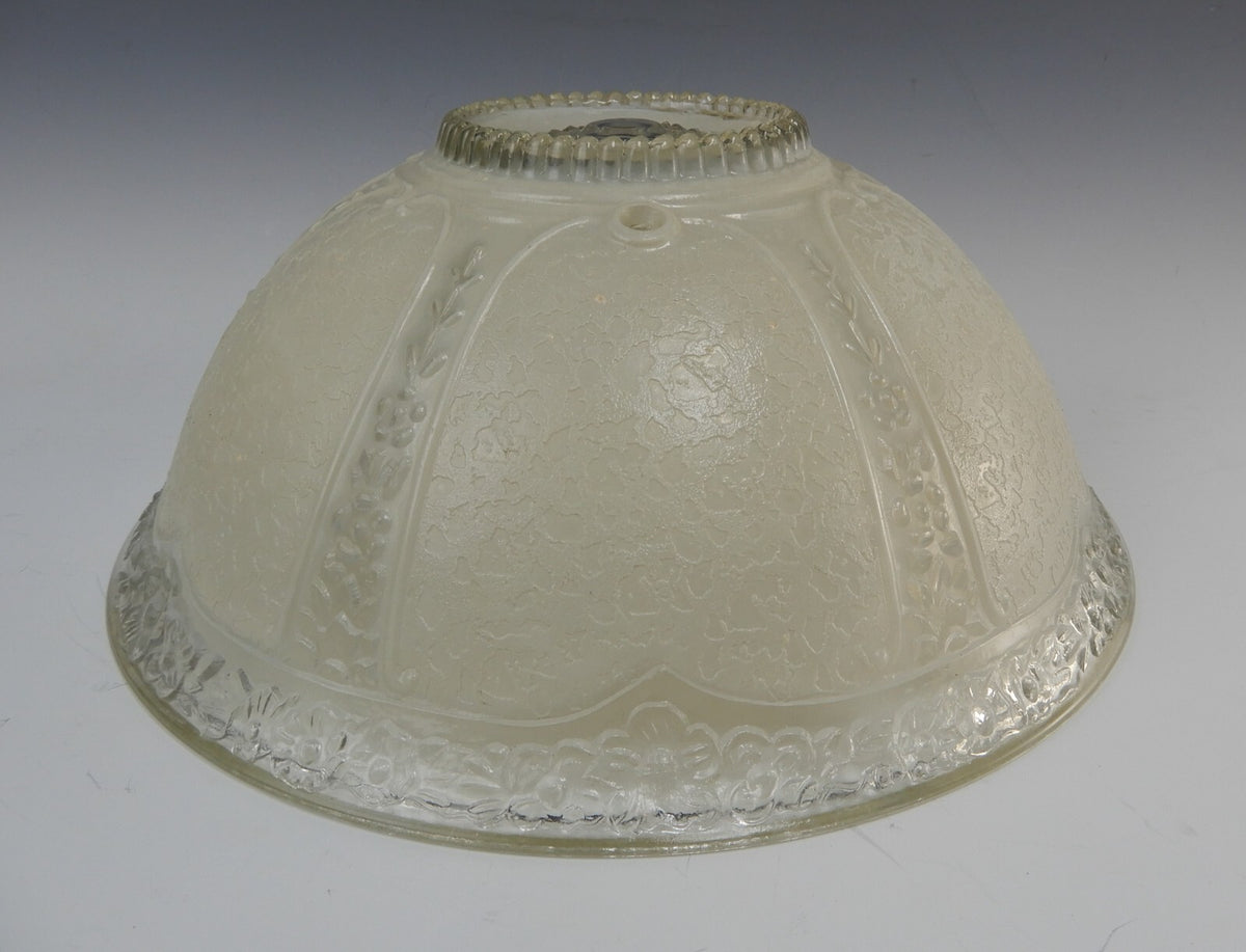 Art-Deco Glass Ceiling Shade Clear and White Chains not Included
