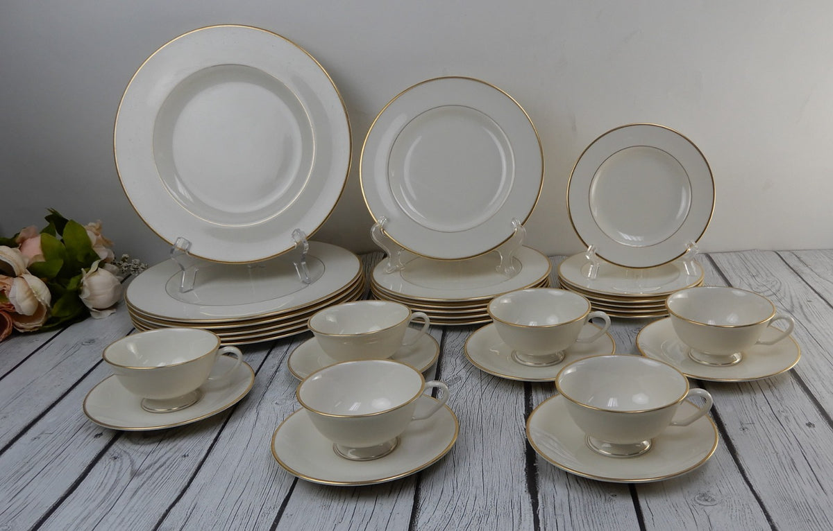 Vintage 30 Piece Pickard Gold Horizon~ 6 Place Setting Made in U.S.A.