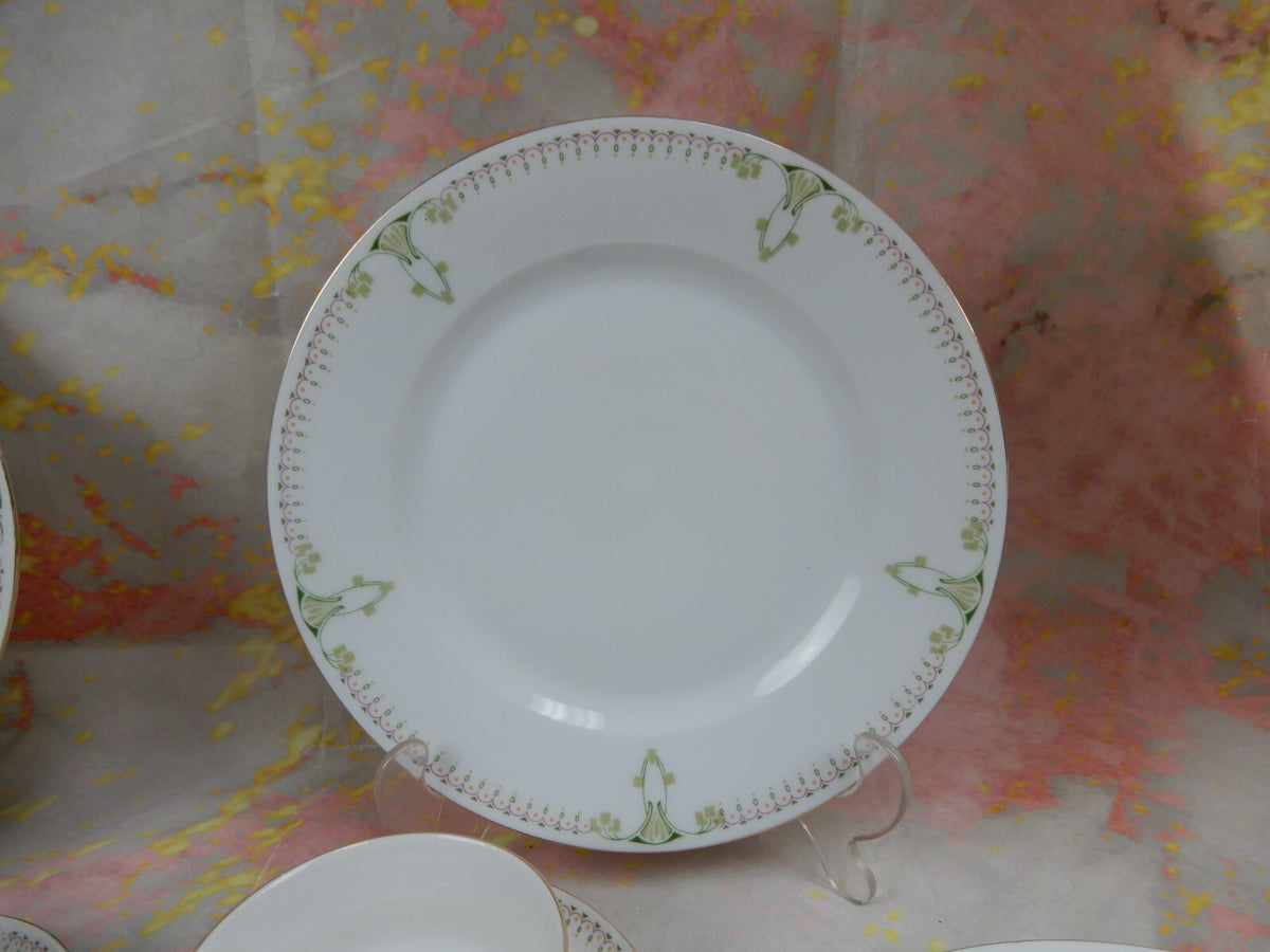 12 Piece MZ Altrohlau CMR Czechoslovakia Art-Deco Cups,Saucers and Dinner Plates