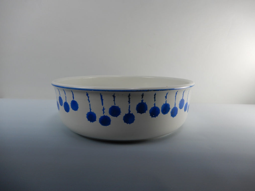 Antique Imperiale et Royale Nimy Belgian Blue and White Large Basin Bowl 14" D