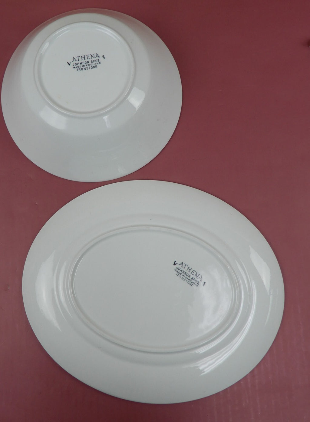 Set of 11-3/4" Platter and Vegetable Bowl Athena by JOHNSON BROTHERS