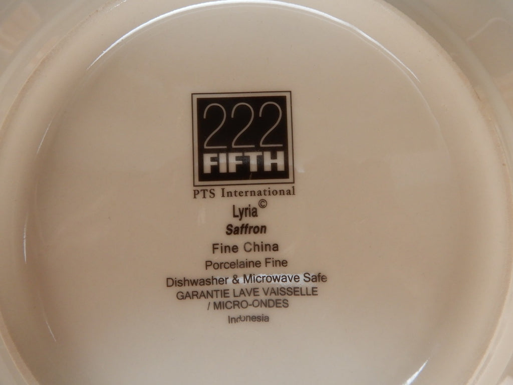 Set of Three 222 Fifth PTS International "Lyria Saffron" Pattern 8-5/8"  Plates