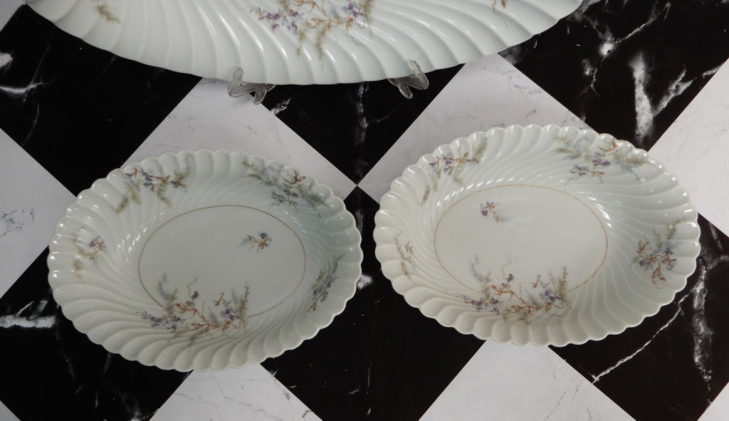 Vintage Haviland Limoges "Orsay" Made in France 15-3/4" Platter &Two Oval Bowls