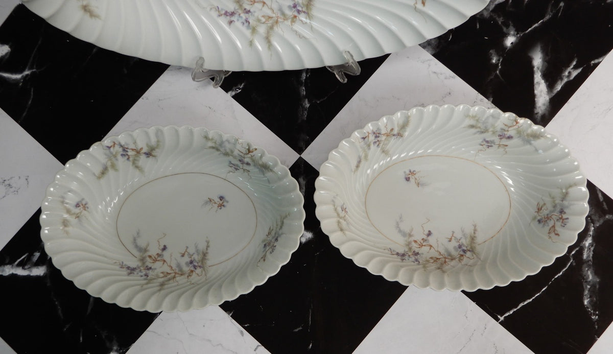 Vintage Haviland Limoges "Orsay" Made in France 15-3/4" Platter &Two Oval Bowls