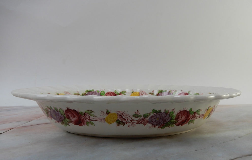 Vtg Copeland Spode "Rose Briar" Oval 10-1/4" Serving Bowl Made In England