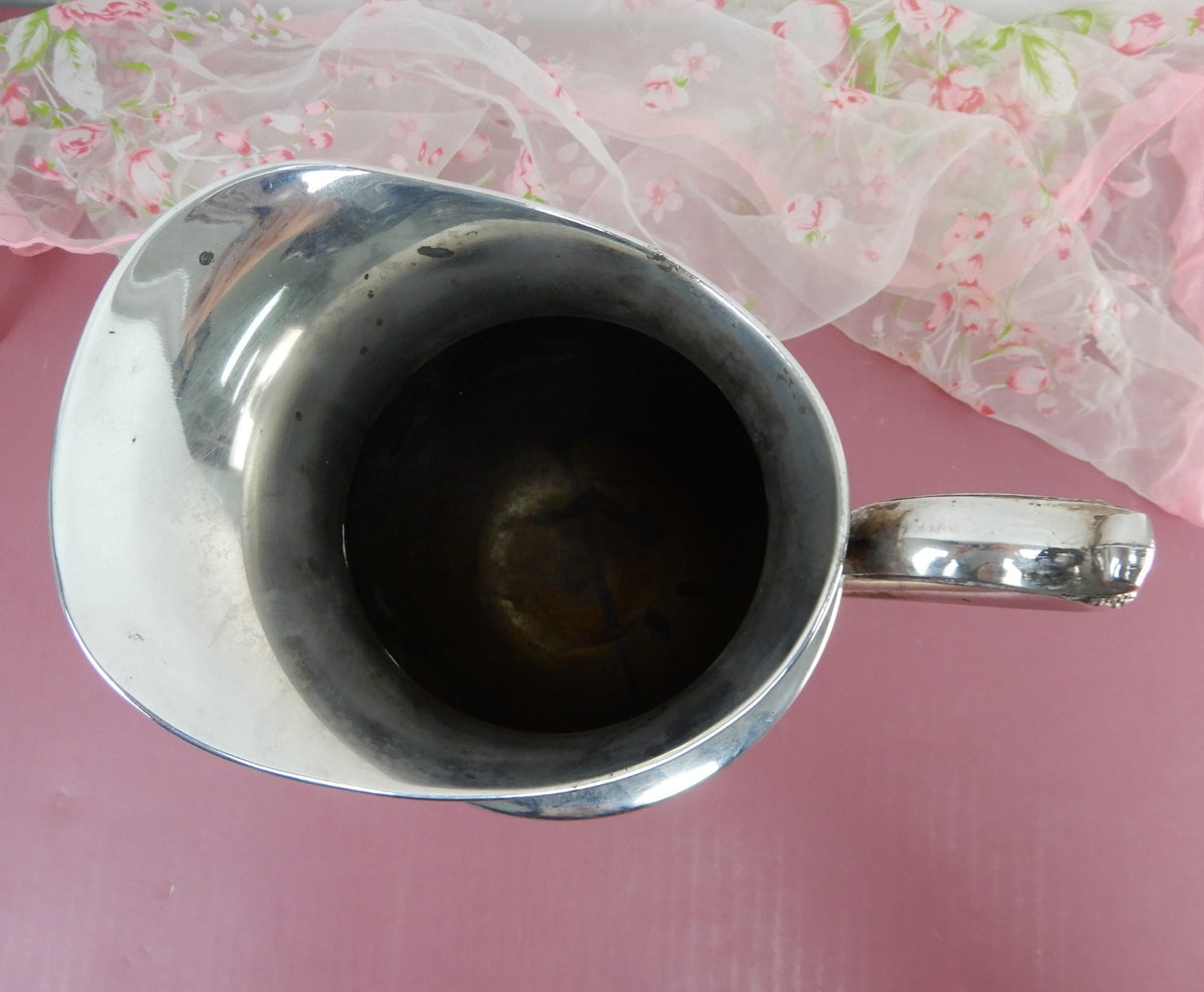 Vintage Wm Rogers & Son "Spring Flowers" Water Pitcher