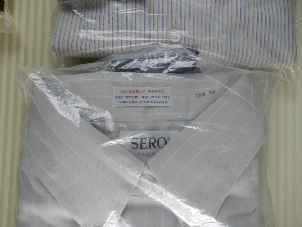 New 3 Long Sleeves One Short Sleeve Shirts Men's 16-1/2 -35 and 34 Lot of 4