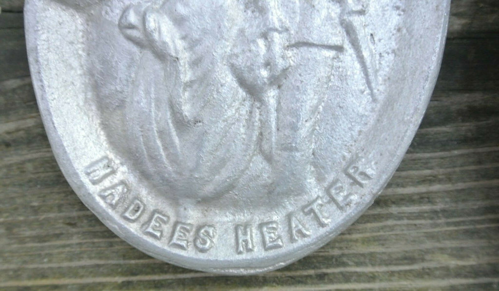 Vintage Hotter Nell Handees Heater and Lady funny Metal Ashtrays or Trinket Dish