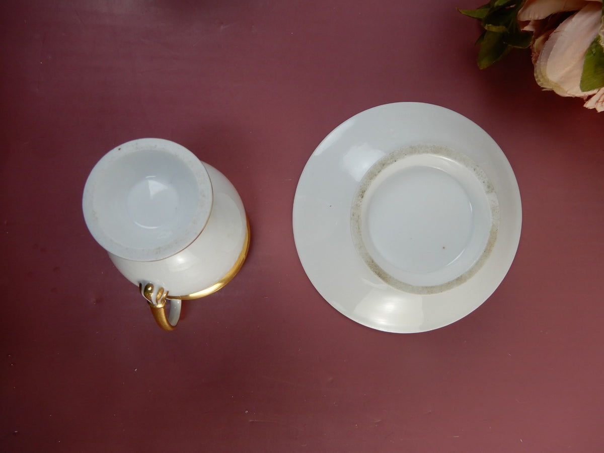 Vintage Old Paris Chocolate Cup & Saucer