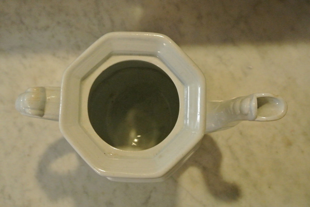 White Ironstone Ridgway Bates & Co Chamber White Ironstone Coffee Pot NO LID