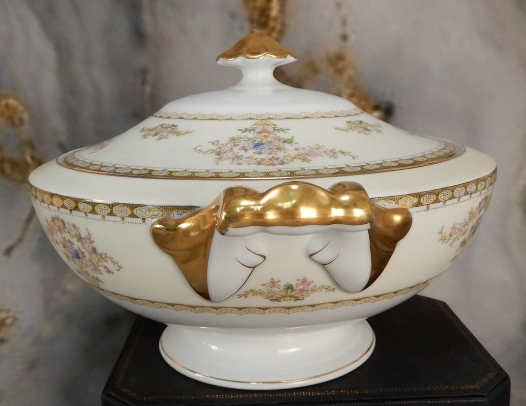 Vintage Royal Embassy China "Fresno" Lidded bowl and Oval Serving  Bowl