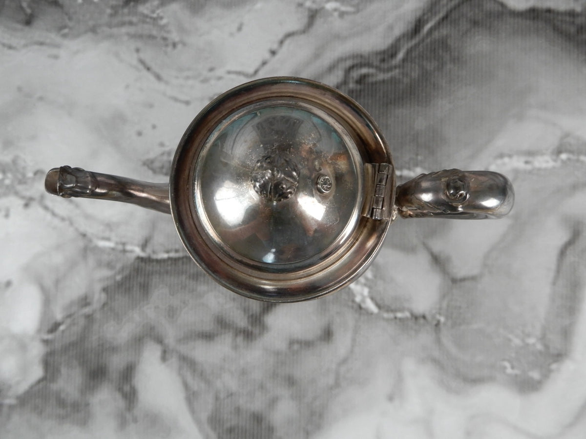 Vintage Rockford Silver Co. Quadruple Silver Plate 321 Engraved Coffee Pot