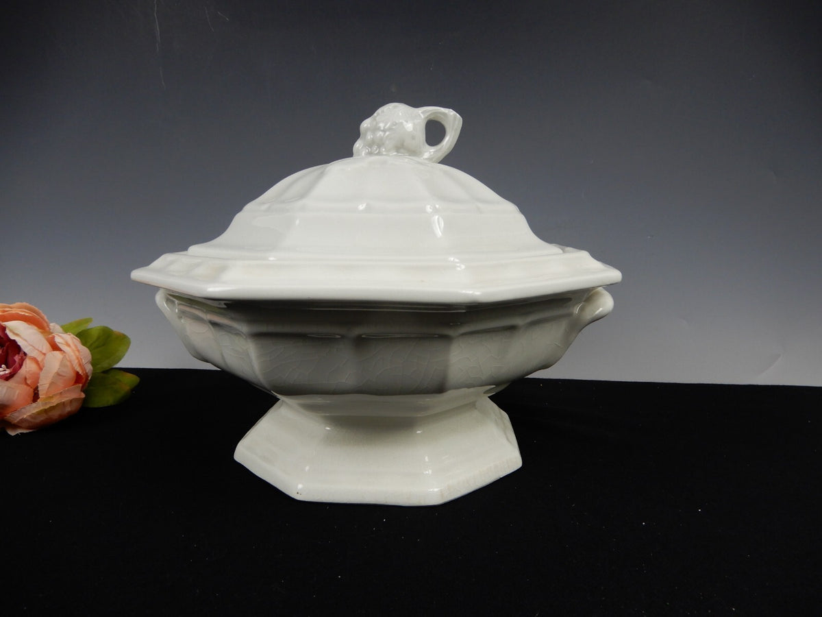 Vintage Red Cliff Ironstone Octagonal Lidded Tureen