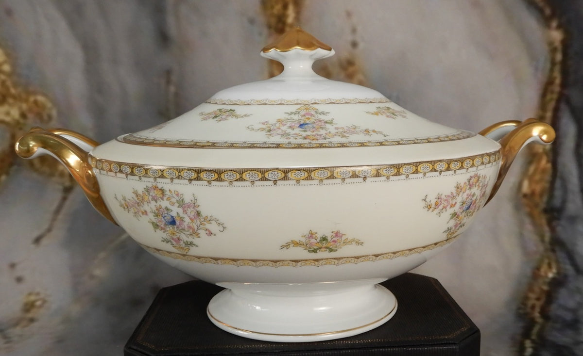 Vintage Royal Embassy China "Fresno" Lidded bowl and Oval Serving  Bowl
