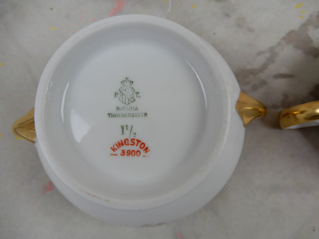 Vintage Tirschenreuth Bavaria Kingston Creamer,Sugar Bowl,Gravy Boat