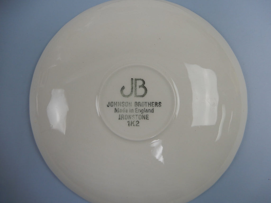 Vintage Set of 4 Johnson Bros 1K2 Regency White Cup,Saucer,Dessert Plate