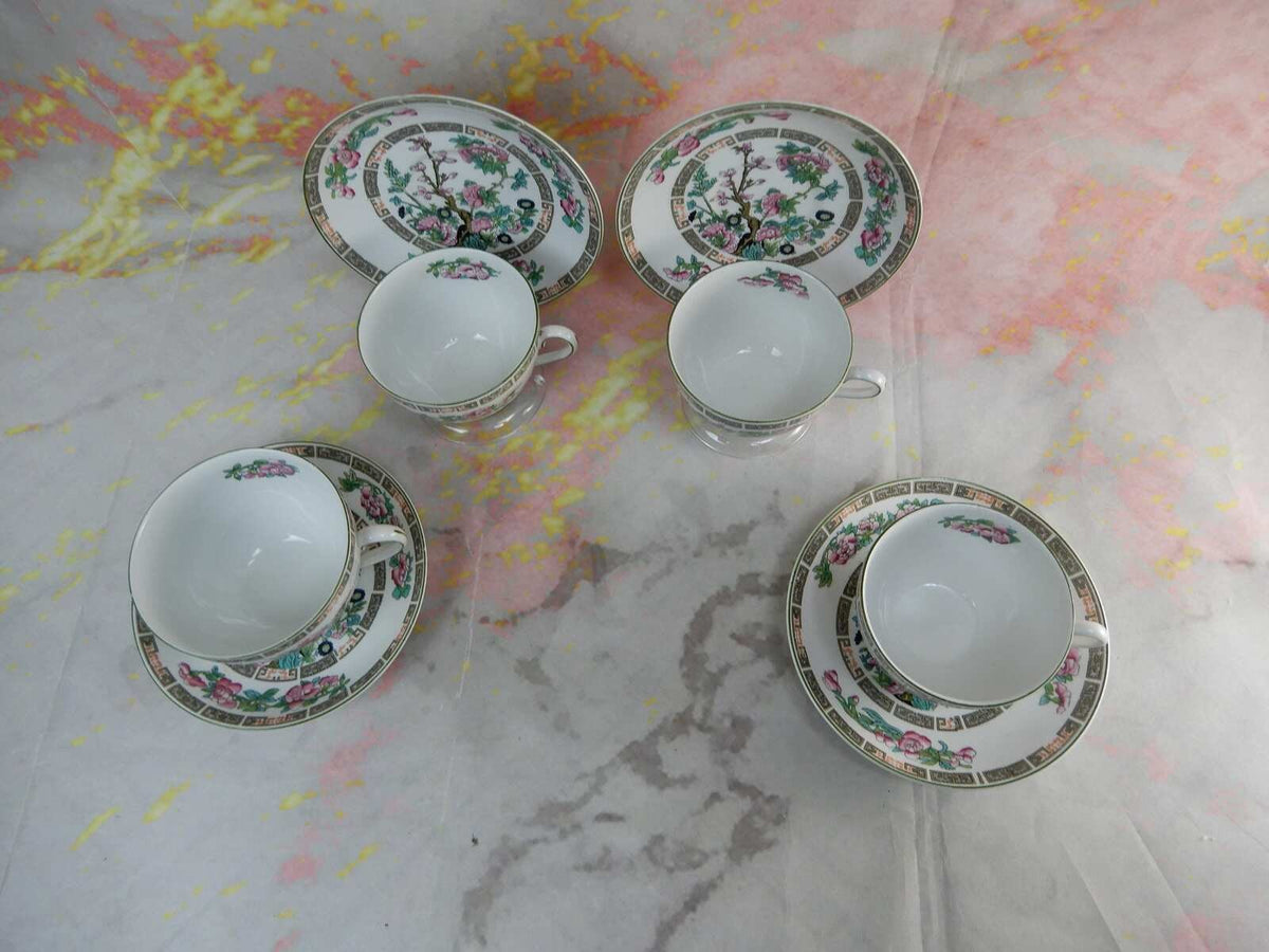 Set of 4 Myott Son&Co. England" Indian Tree" Cups and Sauces