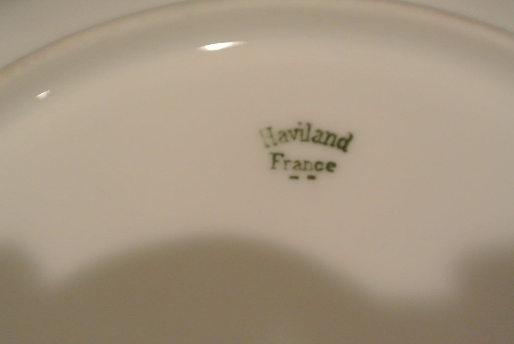 4 Haviland France Plates with  Flowers and Gold Rims