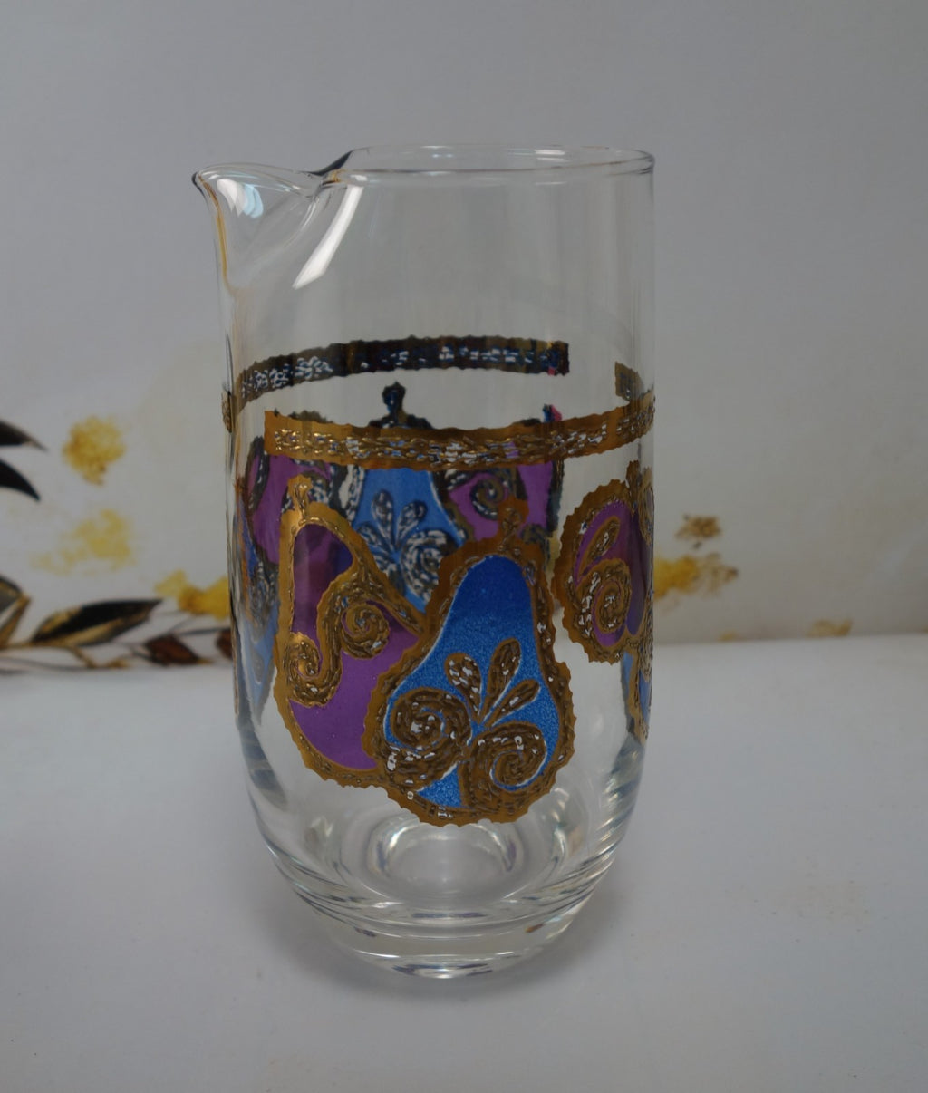 Georges Briard Signed Mid-Century Apple and Pear Pageant Martini Pitcher