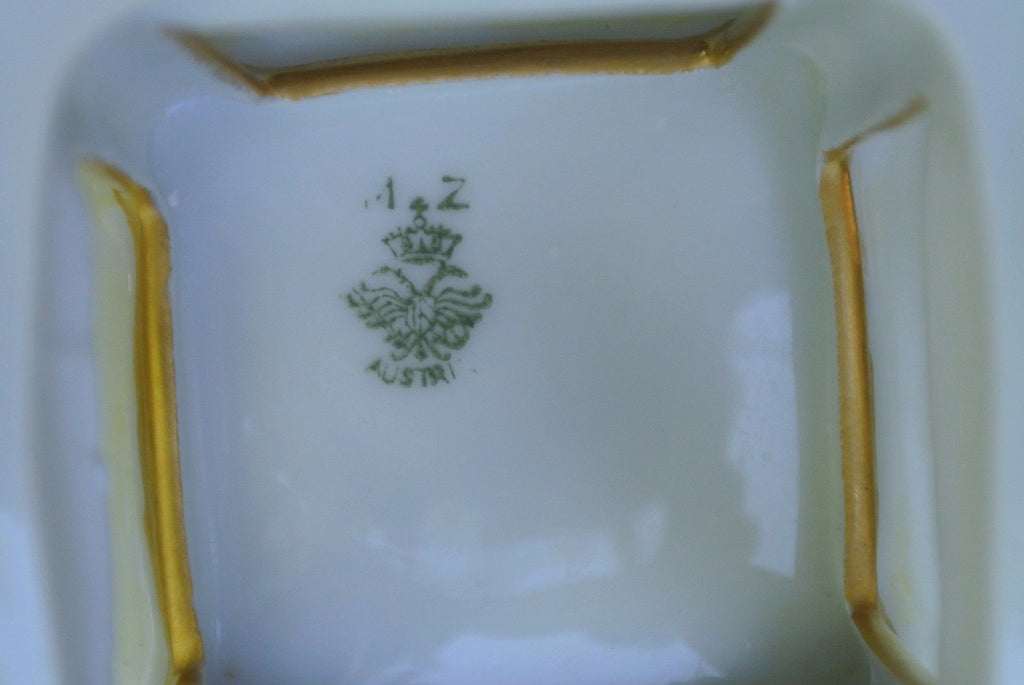 Vintage MZ Austria Bone China Art -Deco Trinket Dish